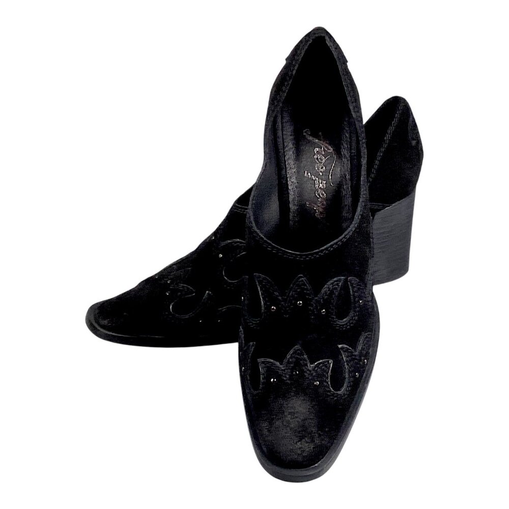Free People Boots Womens Black Alamo Western Ankle Low Cut Booties Cowgirl